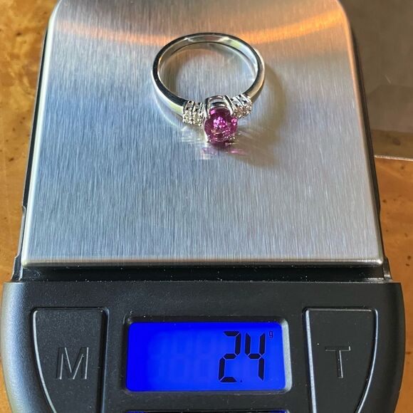 Color Change Pink Fluorite Sterling Silver Ring Size 8 - Picture 9 of 9